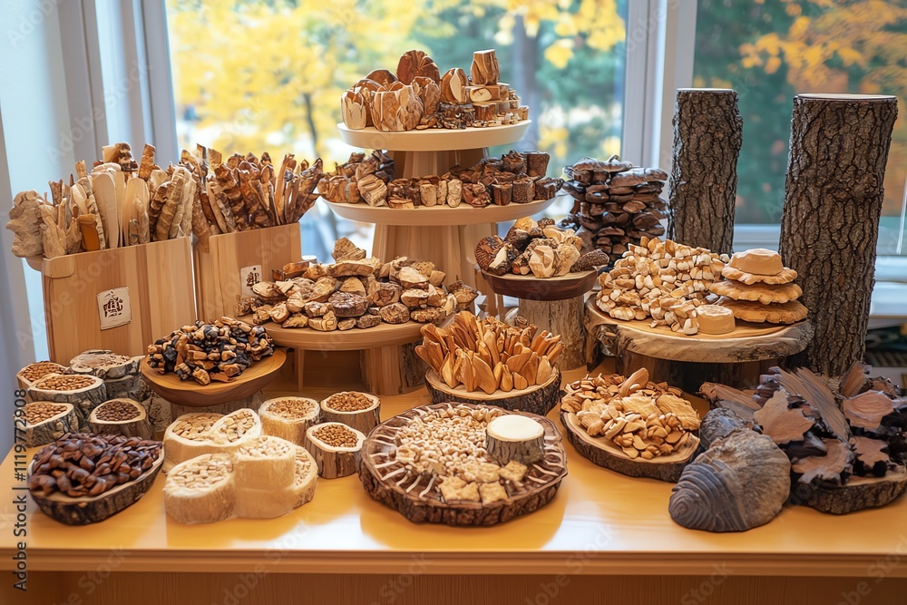 Naklejka premium A Collection of Handmade Crafts on a Table