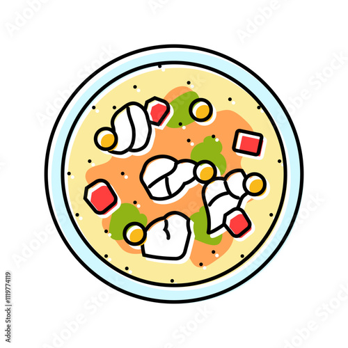chowder fish color icon vector. chowder fish sign. isolated symbol illustration