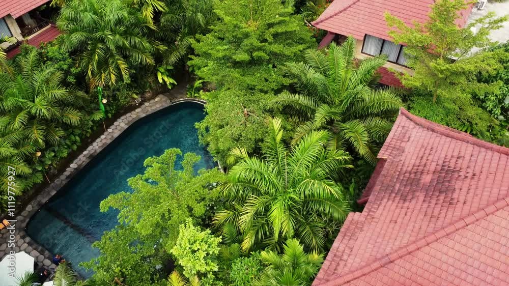 Escape to paradise: A stunning aerial view of a Bali resort Escape to paradise: A stunning aerial view of a Bali resort