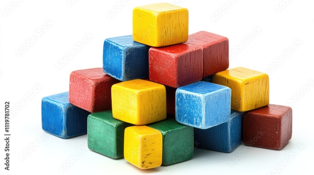 Visual Comparison of Large and Small Clients Using Colorful Wooden Cubes on a Clean White Background Emphasizing Business Value Dynamics Visual Comparison of Large and Small Clients Using Colorful Wooden Cubes on a Clean White Background Emphasizing Business Value Dynamics