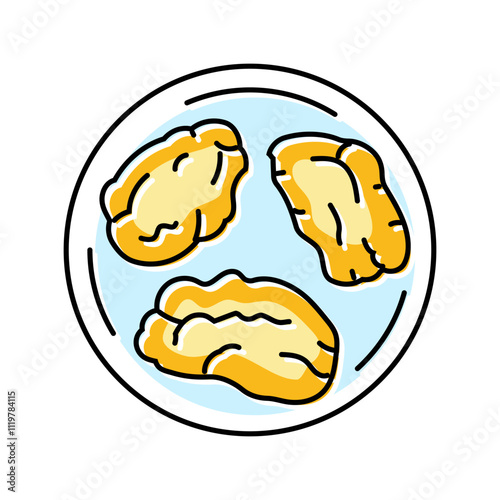 en papillote fish color icon vector. en papillote fish sign. isolated symbol illustration