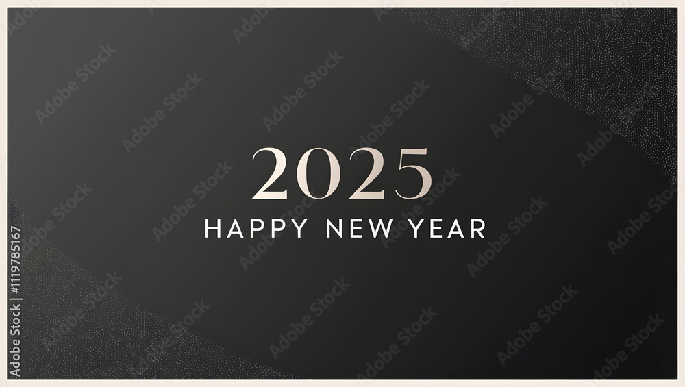 Fototapeta premium Joyful Happy New Year 2025 Greeting for the Festive Season
