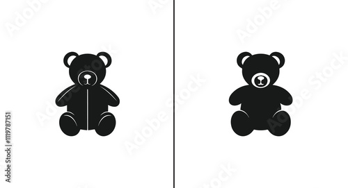 Teddy bear on white background.