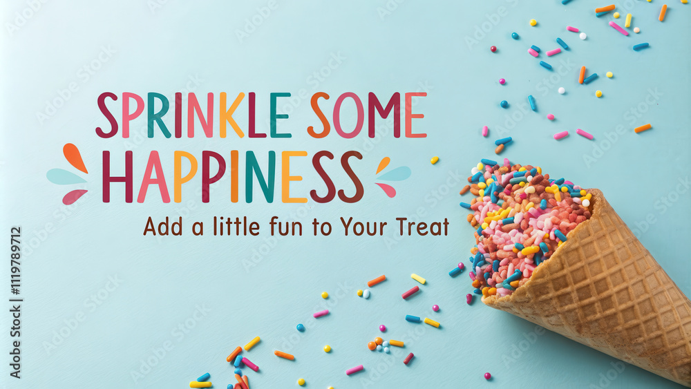 Obraz premium Sprinkle some happiness with colorful sprinkles on treat!