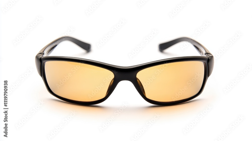 Fashionable dark toned protective sunglasses on a white background perfect for outdoor activities and stylish protection from sunlight Fashionable dark toned protective sunglasses on a white background perfect for outdoor activities and stylish protection from sunlight