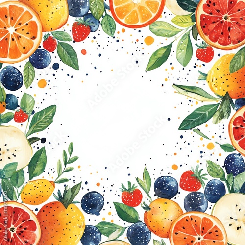 A Colorful Fruit-Themed Graduation Announcement
