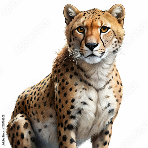 cheeta on isolated white background photo