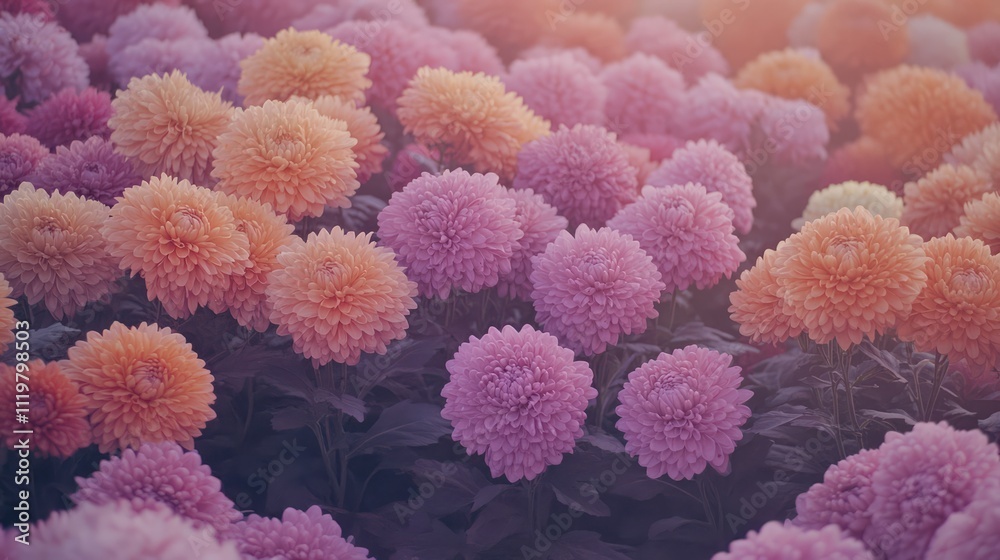 Vibrant Colors of Chrysanthemum Flowers in a Lush Field Capturing the Beauty of Nature's Floral Diversity Vibrant Colors of Chrysanthemum Flowers in a Lush Field Capturing the Beauty of Nature's Floral Diversity