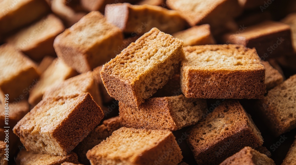 Savory golden brown bread rusks stacked in a pile showcasing their crispy texture ideal for culinary backgrounds or bakery promotions Savory golden brown bread rusks stacked in a pile showcasing their crispy texture ideal for culinary backgrounds or bakery promotions