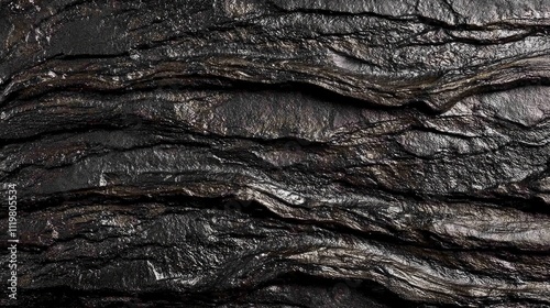 Rough textured concrete surface featuring deep black stains highlighting weathered and aging characteristics of the material