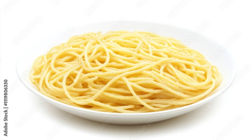 Classic carbonara pasta served elegantly on a white plate against a minimalist backdrop showcasing its simplicity and deliciousness. Classic carbonara pasta served elegantly on a white plate against a minimalist backdrop showcasing its simplicity and deliciousness.