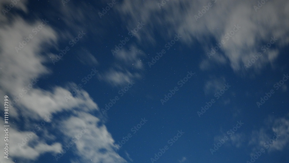 Obraz premium The night sky view with the stars full of the sky at night 