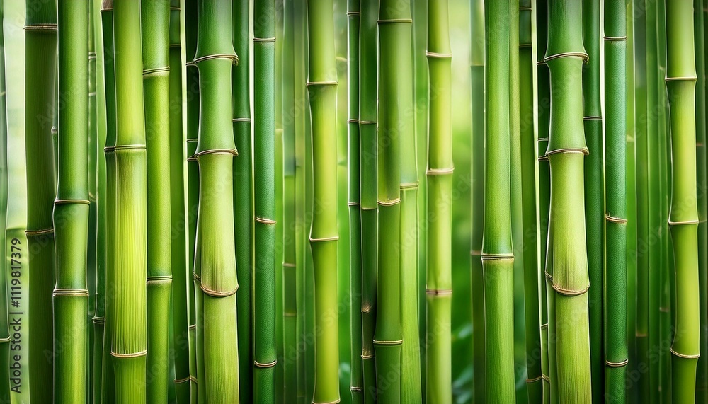 many bamboo stalks on green background many bamboo stalks on green background