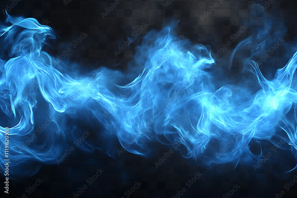 Blue fire transparent background Blue fire transparent background