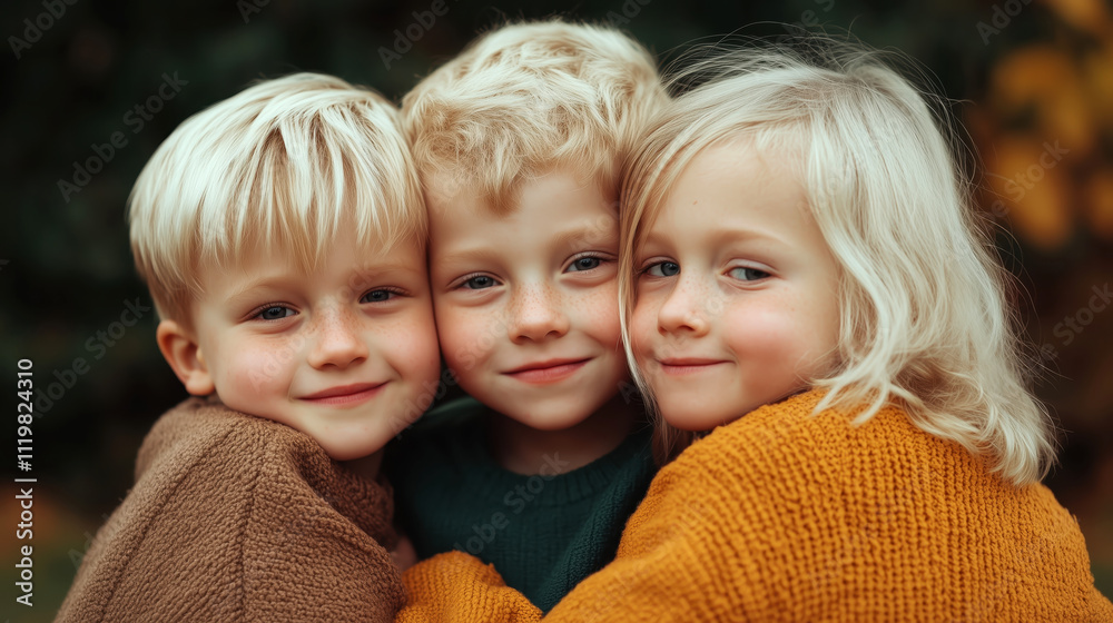 Playful kids capture joyful moments in autumn park photography Playful kids capture joyful moments in autumn park photography