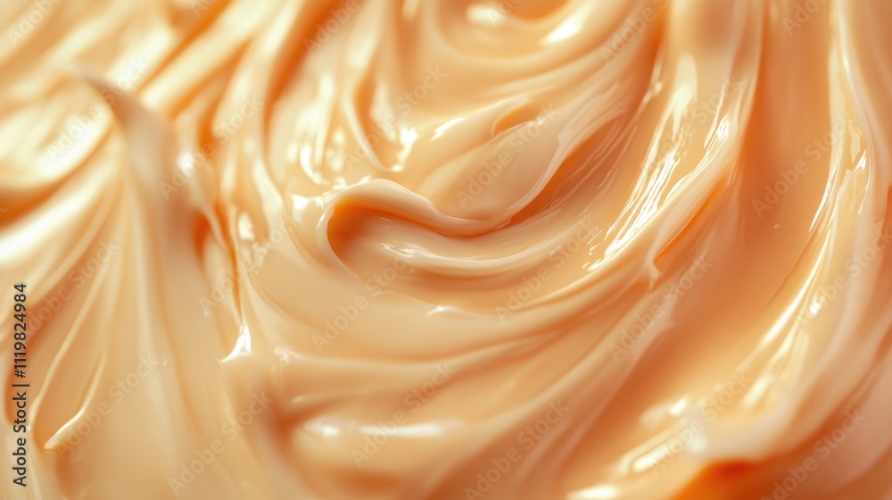 Swirling Cream Texture for Skincare Products with Soft Peach Color and Smooth Finish Swirling Cream Texture for Skincare Products with Soft Peach Color and Smooth Finish