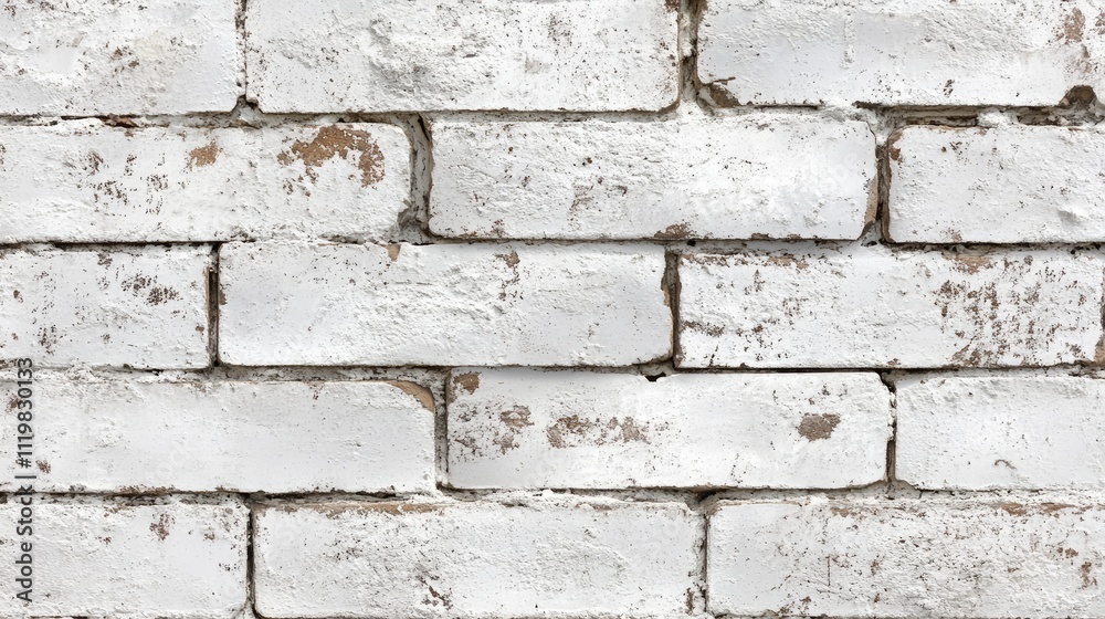 Weathered white brick wall with dirt stains showcasing irregular patterns and textured surface for a grungy industrial aesthetic Weathered white brick wall with dirt stains showcasing irregular patterns and textured surface for a grungy industrial aesthetic