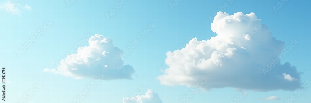 Serene blue sky with fluffy white clouds, perfect for conveying tranquility and inspiration in nature-themed projects. Serene blue sky with fluffy white clouds, perfect for conveying tranquility and inspiration in nature-themed projects.
