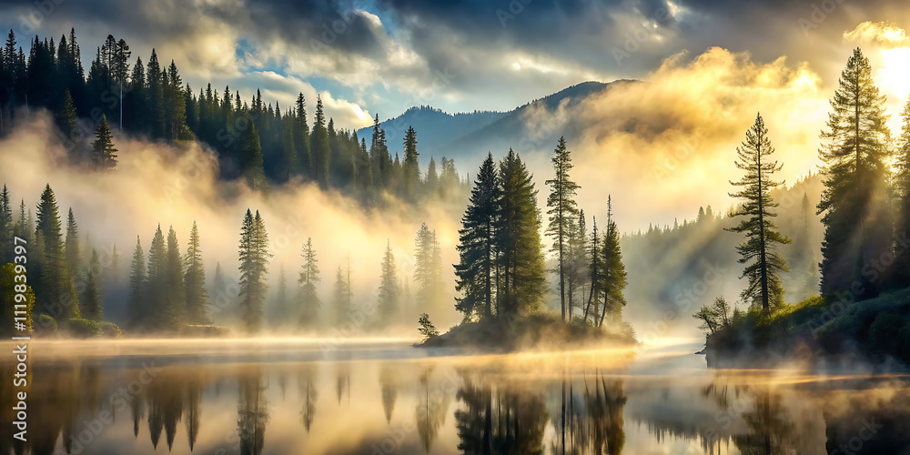 Obraz premium sunrise over the mountains