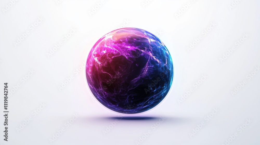 A vibrant cosmic sphere with swirling colors of purple, blue, and black, set against a minimalist white background, evoking a sense of wonder and exploration. A vibrant cosmic sphere with swirling colors of purple, blue, and black, set against a minimalist white background, evoking a sense of wonder and exploration.
