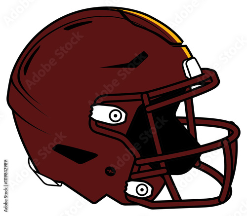 Burgundy helmet of the Washington Commanders American football team