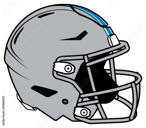 Gray helmet of the Detroit Lions American football team
