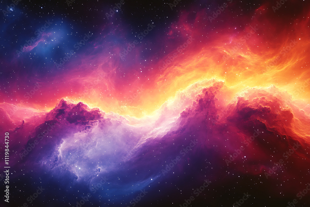 Fototapeta premium Colorful space galaxy cloud nebula. Stary night cosmos. Universe science astronomy. Supernova background wallpaper