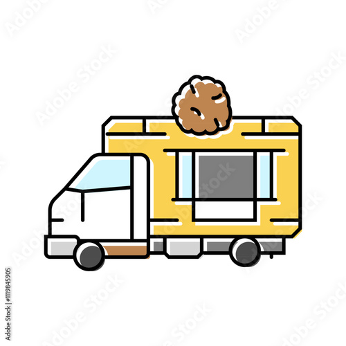 falafel food truck color icon vector. falafel food truck sign. isolated symbol illustration