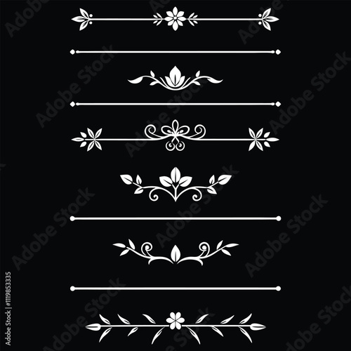 Label ornament vector illustration. Luxury gradient ornamental elements collection.
