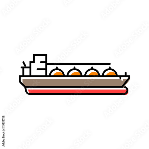 liquefied natural gas carrier color icon vector. liquefied natural gas carrier sign. isolated symbol illustration