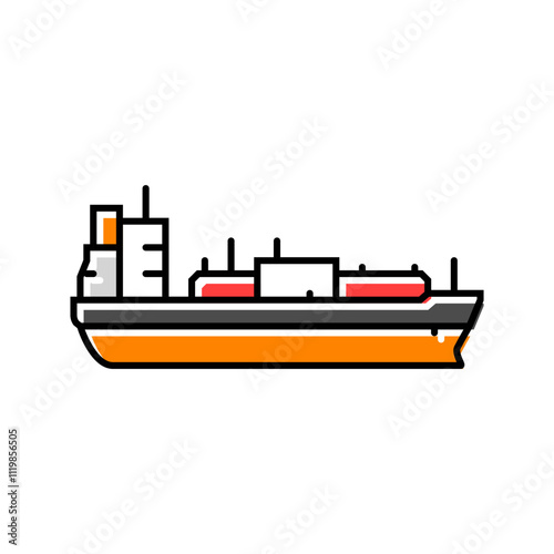 liquefied petroleum gas carrier color icon vector. liquefied petroleum gas carrier sign. isolated symbol illustration