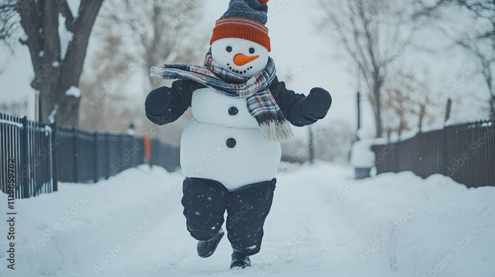 snowman with a hat snowman with a hat