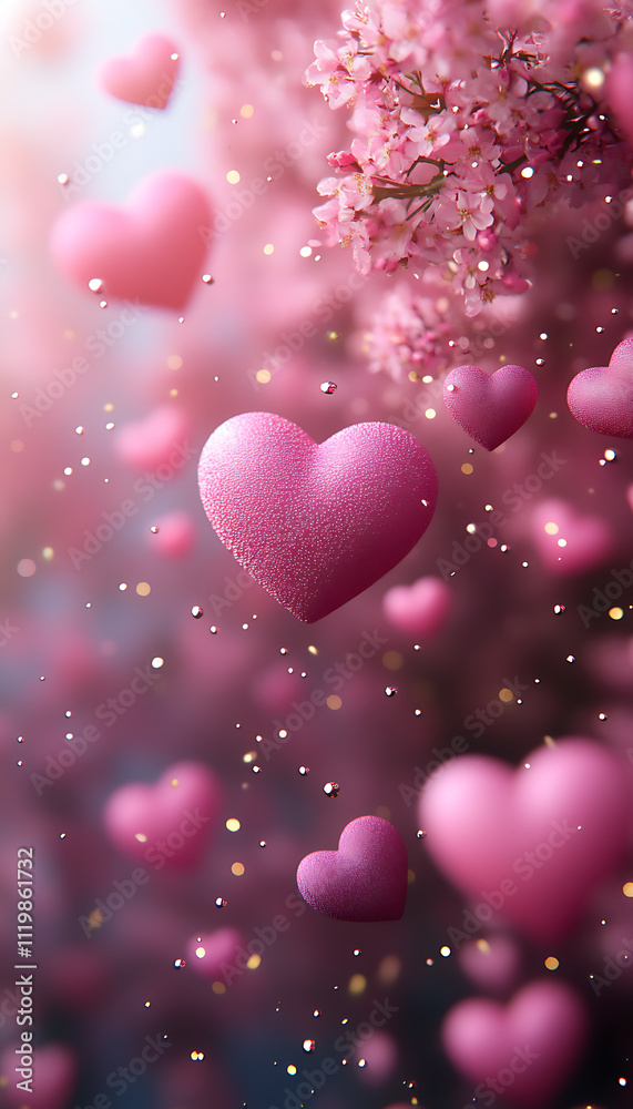 A soft pink gradient Valentine’s Day background with delicate floating hearts, leaving the center open for text, perfect for romantic designs or messages A soft pink gradient Valentine’s Day background with delicate floating hearts, leaving the center open for text, perfect for romantic designs or messages