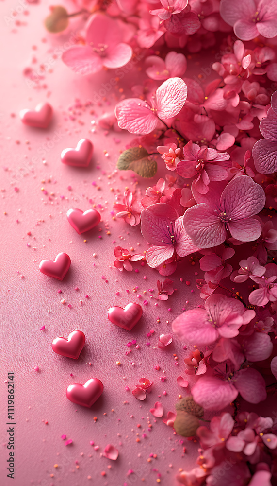 A soft pink gradient Valentine’s Day background with delicate floating hearts, leaving the center open for text, perfect for romantic designs or messages A soft pink gradient Valentine’s Day background with delicate floating hearts, leaving the center open for text, perfect for romantic designs or messages