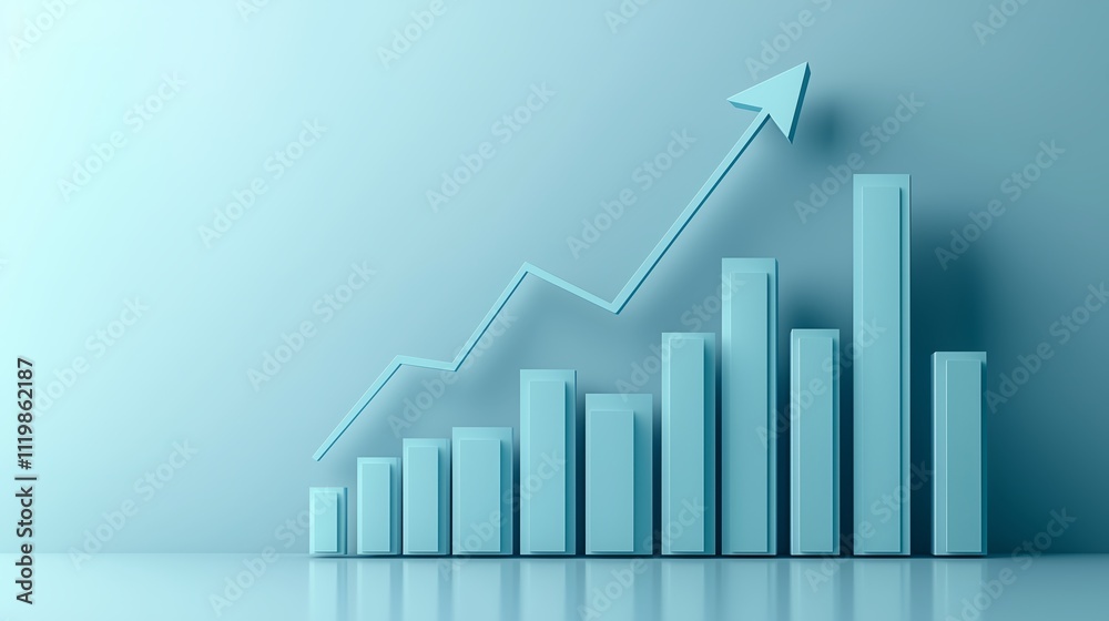 Growth Chart with Ascending Arrow Graphic Growth Chart with Ascending Arrow Graphic