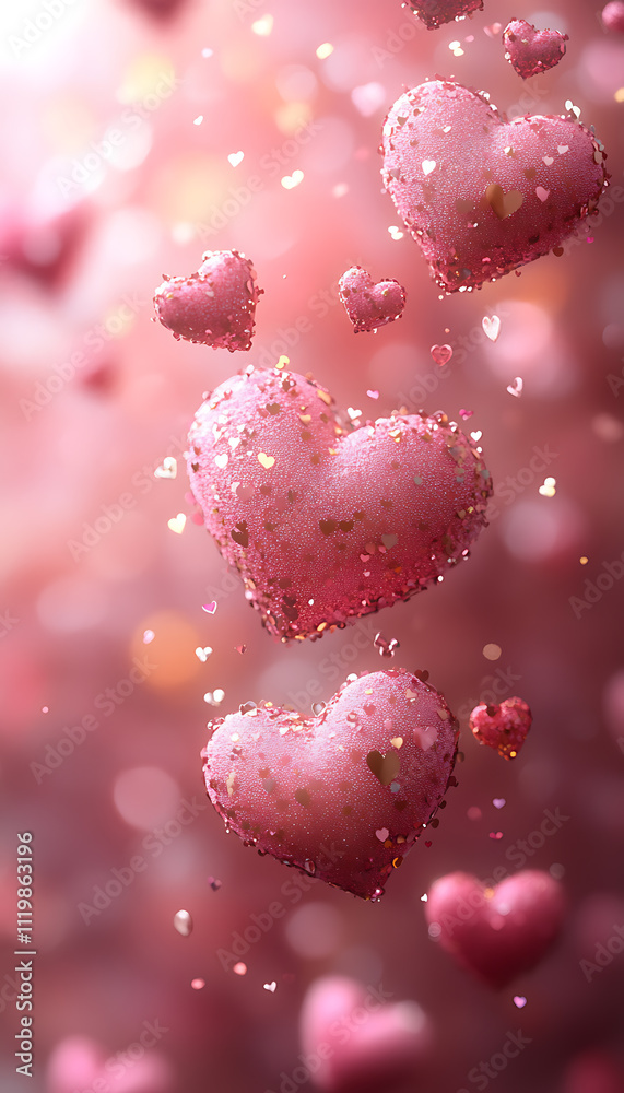 A soft pink gradient Valentine’s Day background with delicate floating hearts, leaving the center open for text, perfect for romantic designs or messages A soft pink gradient Valentine’s Day background with delicate floating hearts, leaving the center open for text, perfect for romantic designs or messages