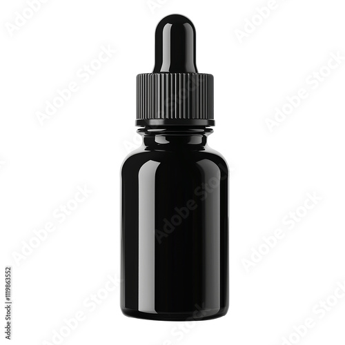 Luxury Black Serum Dropper Bottle Mockup