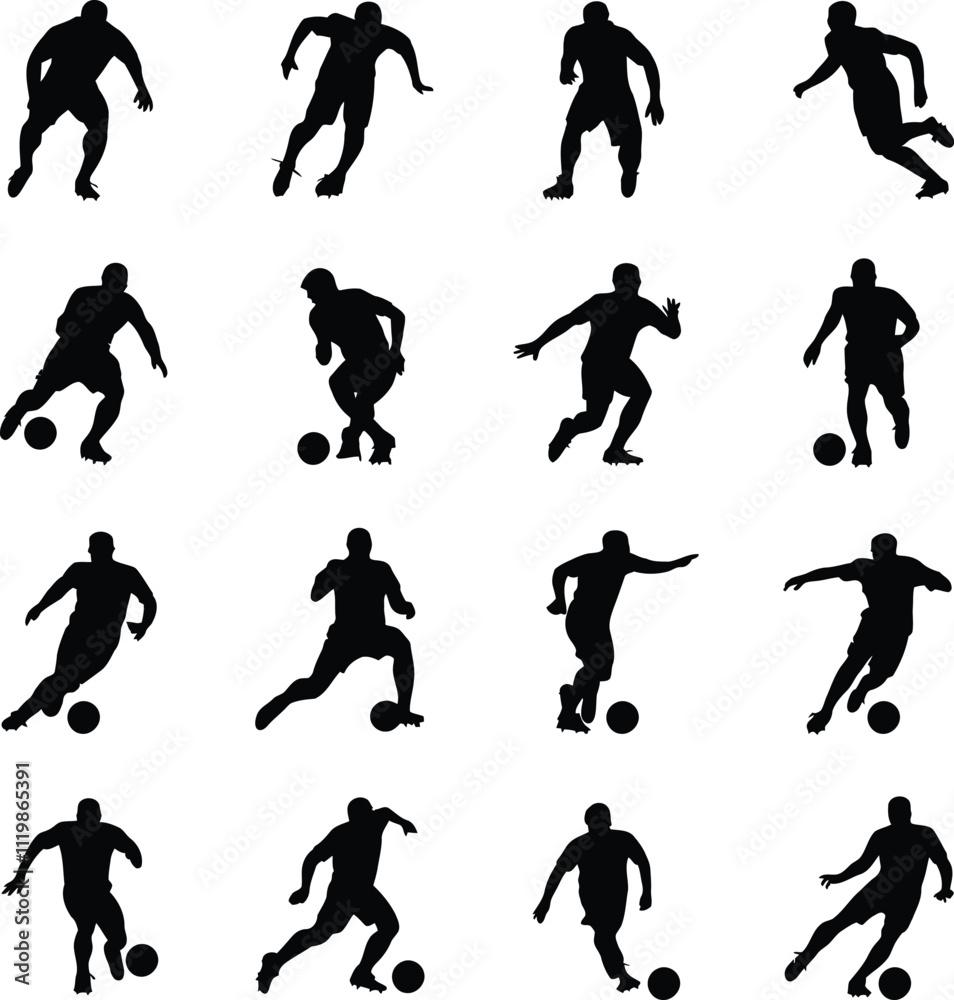 custom made wallpaper toronto digitalSilhouettes of Indoor Soccer Players	