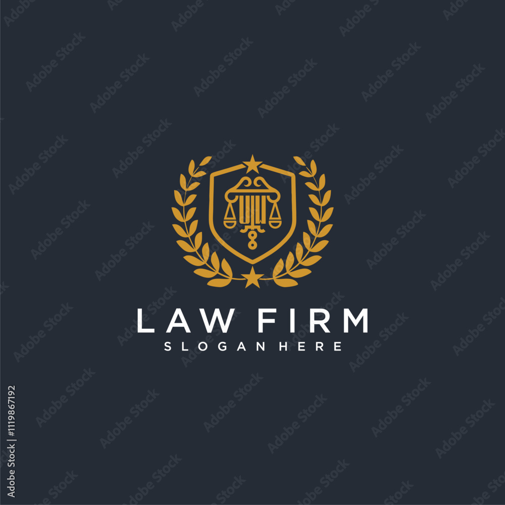 UW letter monogram logo for lawfirm with pillar & leaf image design UW letter monogram logo for lawfirm with pillar & leaf image design