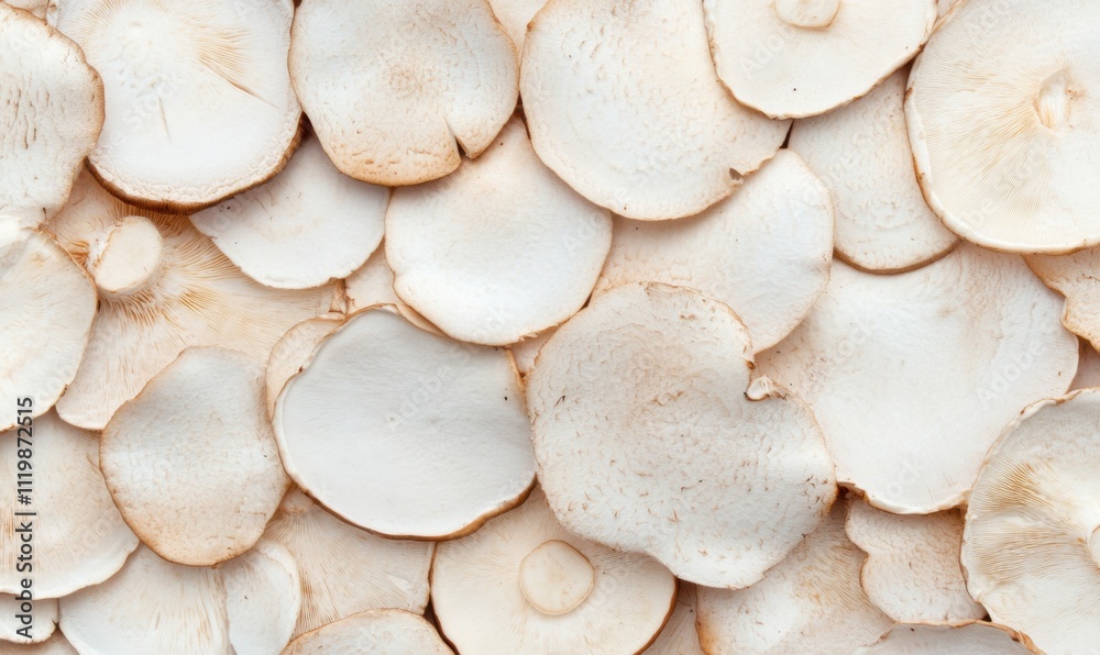 Mushroom Slices or fresh mushroom slices food background texture Mushroom Slices or fresh mushroom slices food background texture