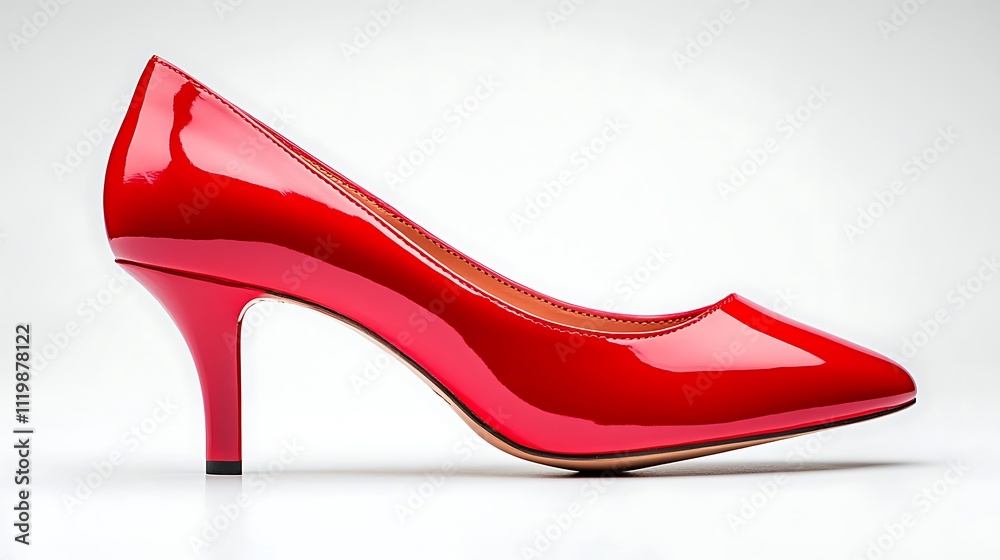 Red high heel shoe isolated on white background Red high heel shoe isolated on white background