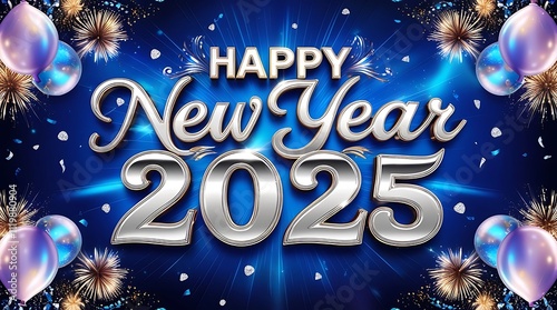 Bulu background with golden elements happy new year 2025 