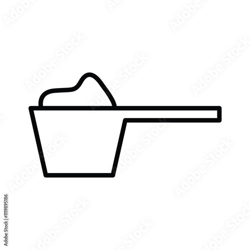 Measuring spoon icon vector measure scoop sign