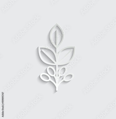 coffee plant seed icon vector 