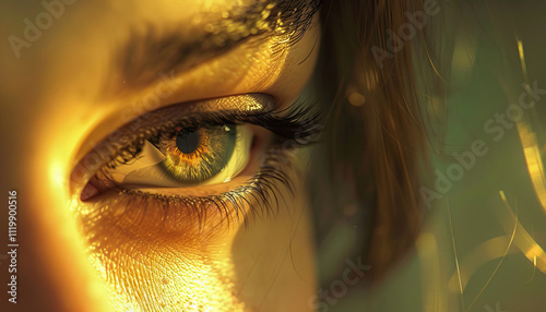 Unseen Realities: Close-Up of Concealed Identity. photo