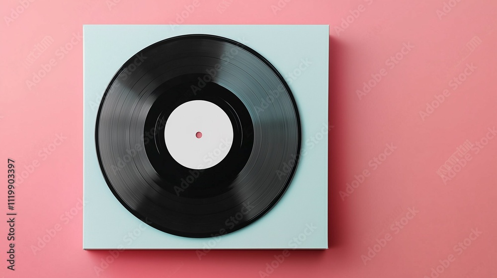 Obraz premium old vinyl record isolated on color background