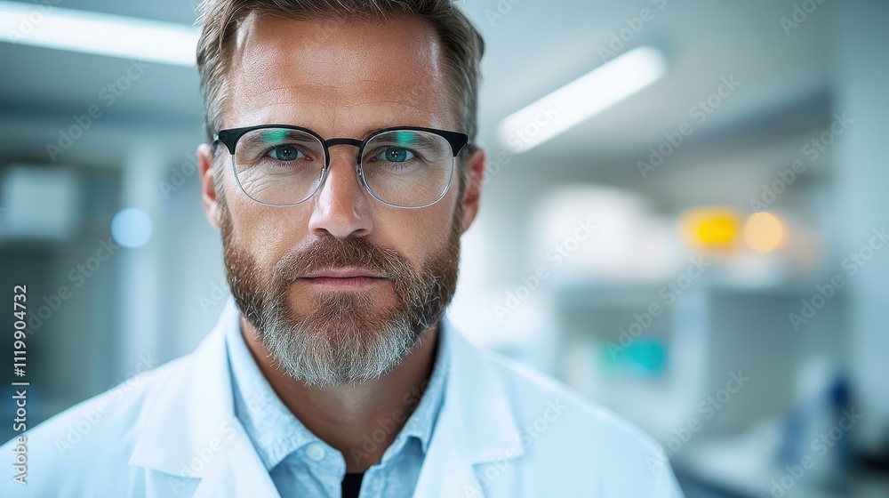 A thoughtful scientist in a white lab coat and glasses in a laboratory, exuding a sense of dedication and meticulousness, surrounded by cutting-edge technology. A thoughtful scientist in a white lab coat and glasses in a laboratory, exuding a sense of dedication and meticulousness, surrounded by cutting-edge technology.