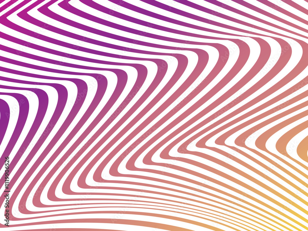 White background with colorful abstract wave lines pattern. Vector abstract flowing gradient isolated on white background for design element in concept technology, music, science, etc,