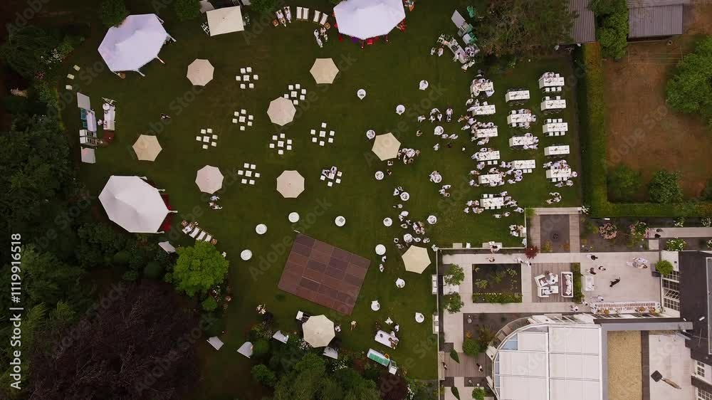 Elegant Outdoor Event Setup with Luxury Decor in a Forest Venue