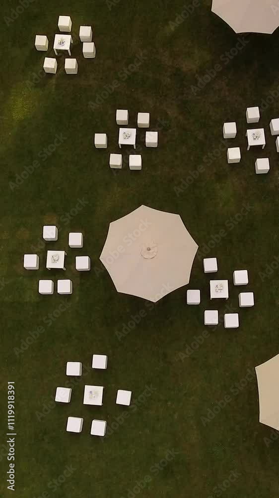 Elegant Outdoor Event Setup with Luxury Decor in a Forest Venue